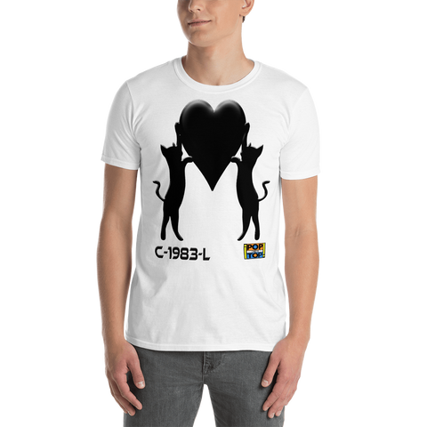 C-1983-L - Cure - Love Cats - Short-Sleeve Unisex T-Shirt - By Pop On The Top