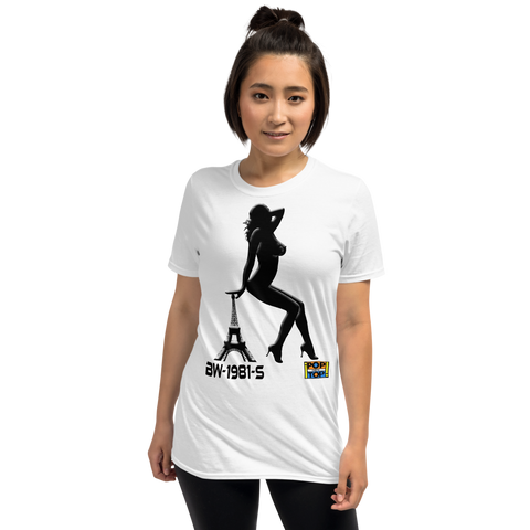 BW-1981-S - Bow Wow Wow - Sexy Eiffel Tower - Short-Sleeve Unisex T-Shirt - By Pop On The Top