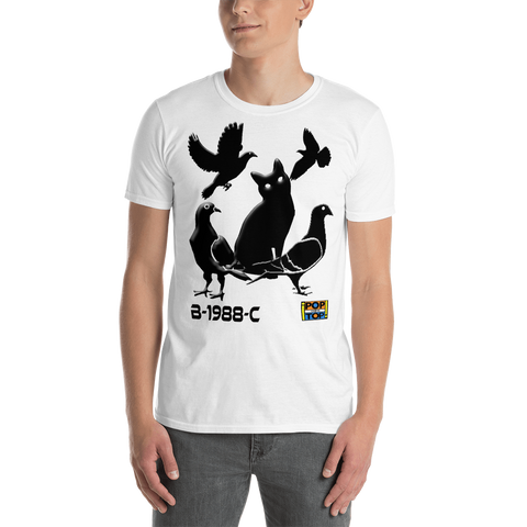 B-1988-C - Bros - Cat among the pigeons - Short-Sleeve Unisex T-Shirt - By Pop On The Top