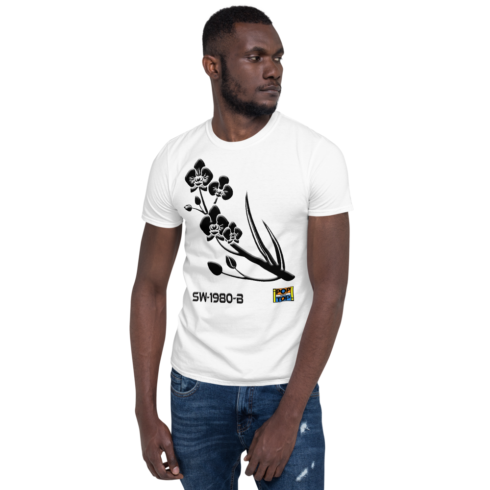 SW-1980-B - Stevie Wonder - Black Orchid - Short-Sleeve Unisex T-Shirt - By Pop On The Top