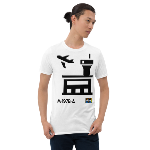 M-1978-A - Motors - Airport - Short-Sleeve Unisex T-Shirt - By Pop On The Top