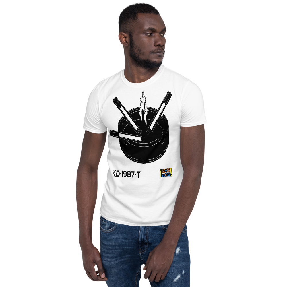 KD-1987-T - k. d. Lang - Three Cigarettes In An Ashtray - Short-Sleeve Unisex T-Shirt - By Pop On The Top